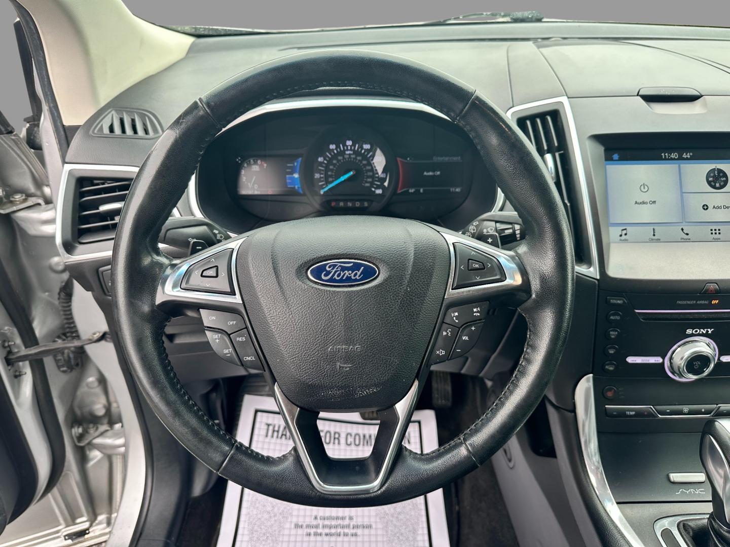2017 Silver /Black Ford Edge Titanium (2FMPK4K92HB) with an 2.0L I4 DOHC 16V Turbo engine, 6-Speed Automatic transmission, located at 547 E. Main St., Orwell, OH, 44076, (440) 437-5893, 41.535435, -80.847855 - This 2017 Ford Edge Titanium AWD is a well-equipped midsize SUV. It comes with a powerful yet efficient 2.0L EcoBoost engine paired with a smooth 6-speed automatic transmission. Notable features include LED daytime running lights, dusk-sensing headlights, leather interior, auto-dimming rearview mirr - Photo#20